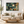 Teal and Copper Patchwork Abstract Wall Art styled in a living space