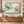 Teal and Coral Abstract Wall Art in a styled room