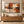 Terracotta and Cream Abstract Wall Art in a styled room
