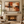 Terracotta and Cream Abstract Wall Art in a styled room