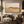 Terracotta Desert Dunes Abstract Wall Art styled in a living space