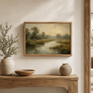 Vintage Marsh Landscape Art Print