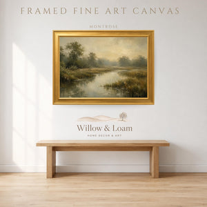 Vintage Marsh Landscape Art Print