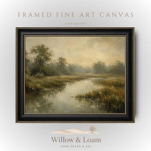 Vintage Marsh Landscape Art Print