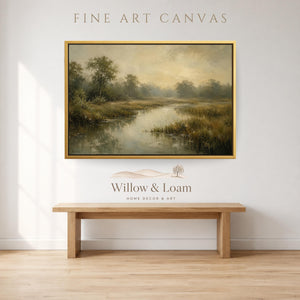 Vintage Marsh Landscape Art Print