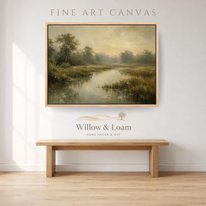 Vintage Marsh Landscape Art Print